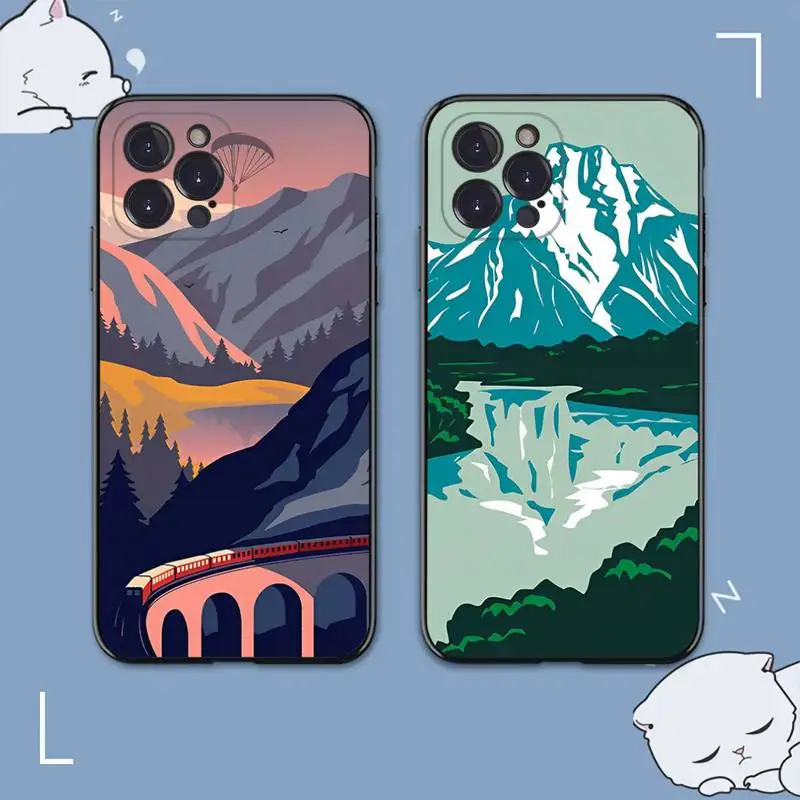 Aesthetic Art Hand Painted Mountain Phone Case For iPhone 8 7 6 6S Plus X SE 2020 XR XS 14 11 12 13 Mini Pro Max Mobile Case
Aesthetic Art Hand Painted Mountain Phone Case For iPhone 8 7 6 6S Plus X SE 2020 XR XS 14 11 12 13 Mini Pro Max Mobile Case