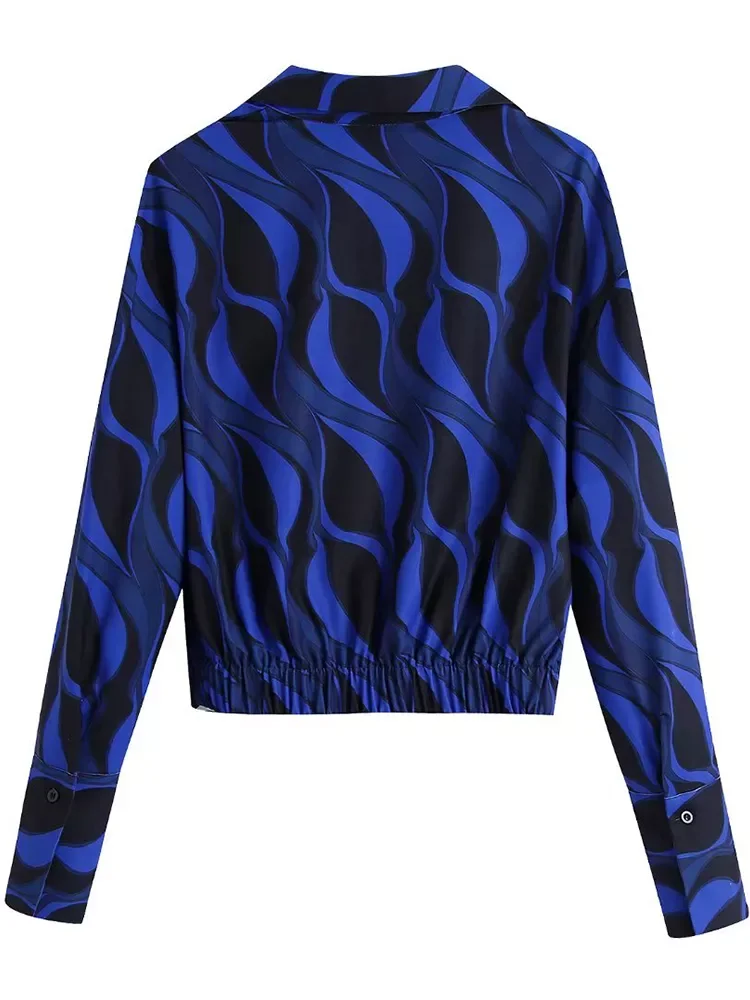 Women Fashion Cropped Collared Shirt with Crossover V-neckline Long Sleeves Front Knot Elastic Hem Chic Woman Blouse
Women Fashion Cropped Collared Shirt with Crossover V-neckline Long Sleeves Front Knot Elastic Hem Chic Woman Blouse