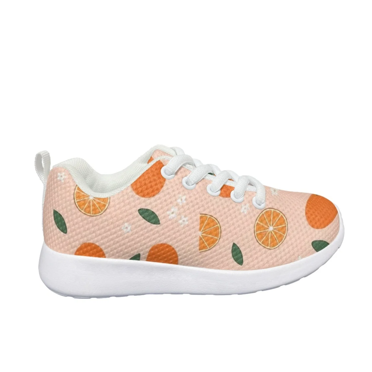 Детские кроссовки с круглым носком, прогулочная обувь с оранжевым принтом, с геометрическим рисунком, для отдыха на открытом воздухе, уличная портативная мягкая обувь на шнуровке 
Детские кроссовки с круглым носком, прогулочная обувь с оранжевым принтом, с геометрическим рисунком, для отдыха на открытом воздухе, уличная портативная мягкая обувь на шнуровке