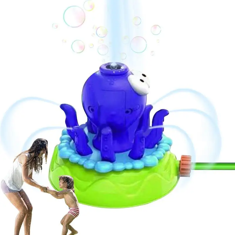 

Octopus Bubble Machine Cute Bubble Blower Water Sprinkler Unique Safe Octopus Cartoon Sprinkler Toy Bubble Maker Funny For Yards