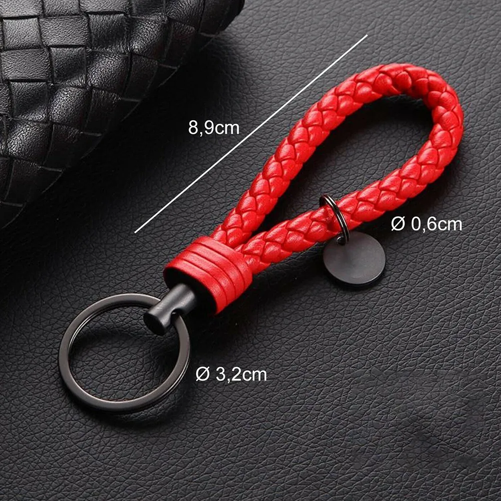 Braided Rope Key Chain Handmade Leather Rope Key Chain Tungsten Steel Key Ring Synthetic Leather Black/Red For Small Backpacks
Braided Rope Key Chain Handmade Leather Rope Key Chain Tungsten Steel Key Ring Synthetic Leather Black/Red For Small Backpacks