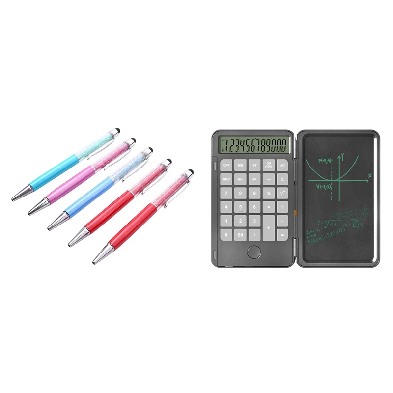 5PCS Random Colorful Crystal Pen Diamond Ballpoint Press Pen & 1SET 6.5 Inch Calculator Writing Tablet
5PCS Random Colorful Crystal Pen Diamond Ballpoint Press Pen & 1SET 6.5 Inch Calculator Writing Tablet