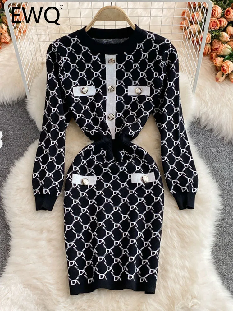EWQ Sweet Style Contrast Color Button Patchwork Knitted High Waist Women's Hip Warp Dress 2023 Autumn New Dresses 27SN3580
EWQ Sweet Style Contrast Color Button Patchwork Knitted High Waist Women's Hip Warp Dress 2023 Autumn New Dresses 27SN3580