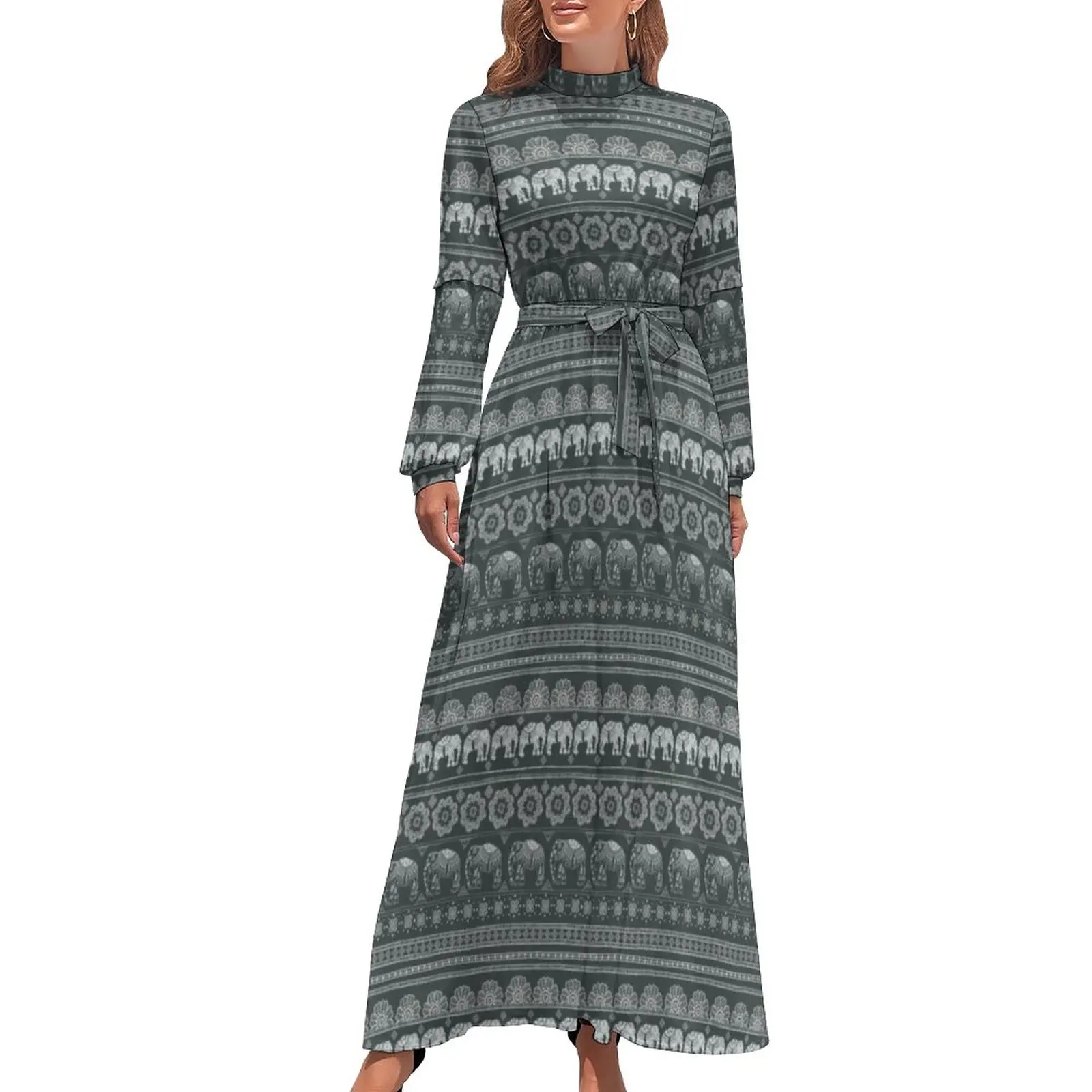 Boho Elephant Dress Retro Animal Print Elegant Maxi Dress Street Fashion Beach Long Dresses High Waist Pattern Vestidos
Boho Elephant Dress Retro Animal Print Elegant Maxi Dress Street Fashion Beach Long Dresses High Waist Pattern Vestidos