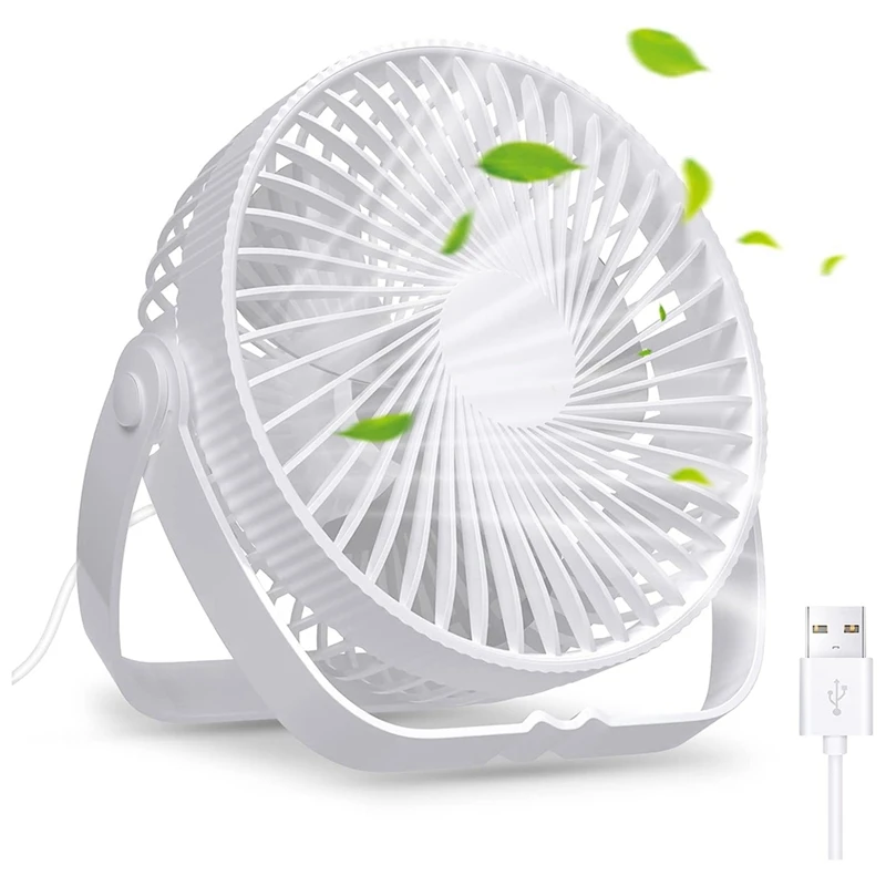 USB Fan Small Desk Table Fan Rechargeable Battery Fan 3 Speeds Adjustable 360° White
USB Fan Small Desk Table Fan Rechargeable Battery Fan 3 Speeds Adjustable 360° White