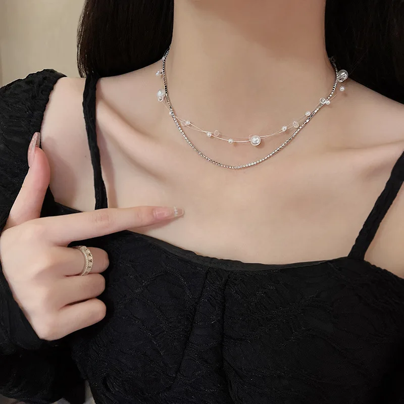 Minar Personality Shinning CZ Zircon Necklaces for Women Mujer Simulated Pearls Strand Choker Necklace Wedding Daily Accessories
Minar Personality Shinning CZ Zircon Necklaces for Women Mujer Simulated Pearls Strand Choker Necklace Wedding Daily Accessories