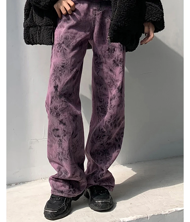 Purple Y2k Jeans Large Size Spring Summer Tie-dye Ins High Street Sweet and Cool Slim Straight Wide Leg Pants Baggy Trousers
Purple Y2k Jeans Large Size Spring Summer Tie-dye Ins High Street Sweet and Cool Slim Straight Wide Leg Pants Baggy Trousers