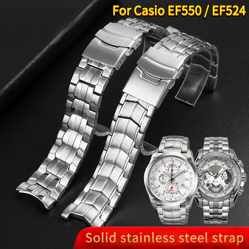 For Casio EF-550D EF-524 steel men's Wrist strap 5051 EF-524D metal Belt tainless steel watchband 22mm Watch Chain accessories
For Casio EF-550D EF-524 steel men's Wrist strap 5051 EF-524D metal Belt tainless steel watchband 22mm Watch Chain accessories