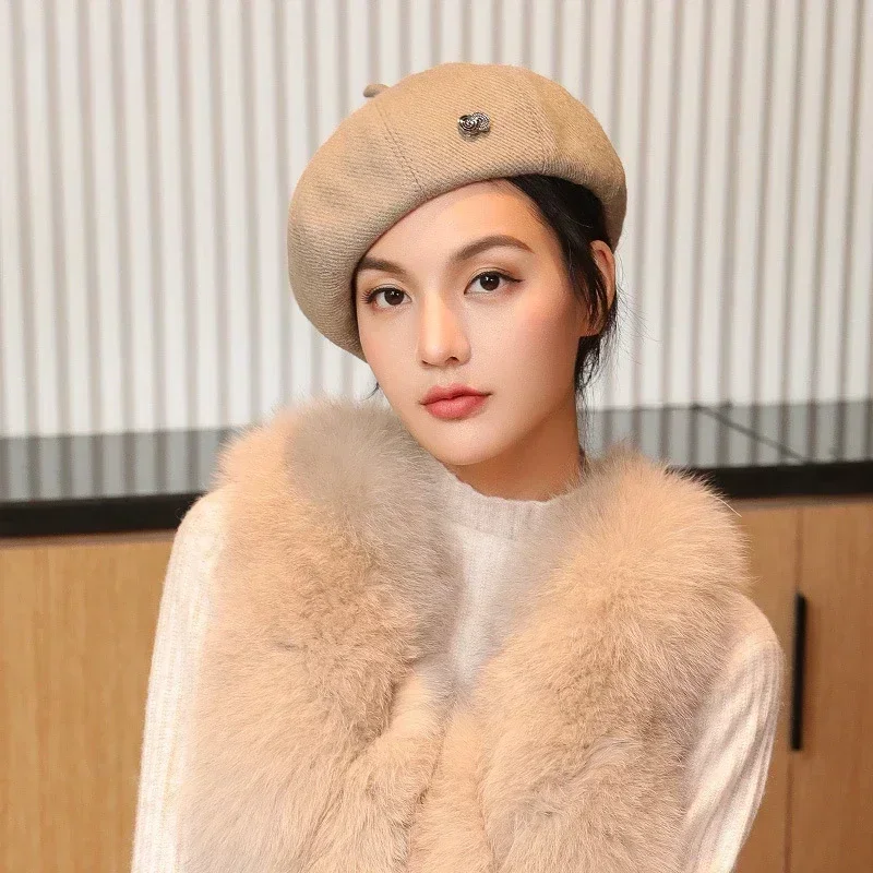 Winter High Quality Thick Warm Wool Octagonal Hat Women Fashion Newsboy Cap Korean Felt Newspaper Cap Ladies Chic Beret
Winter High Quality Thick Warm Wool Octagonal Hat Women Fashion Newsboy Cap Korean Felt Newspaper Cap Ladies Chic Beret