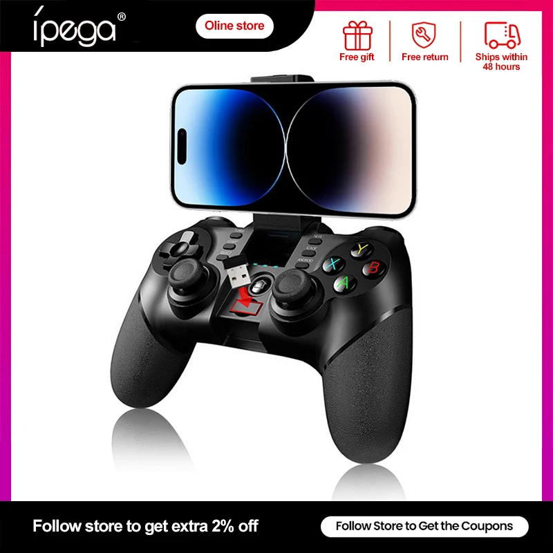 Ipega PG-9076 Bluetooth Game Controller 2.4G Wireless Gamepad for Nintendo Switch Apple Arcade MFi Games Android PC PS4 
Ipega PG-9076 Bluetooth Game Controller 2.4G Wireless Gamepad for Nintendo Switch Apple Arcade MFi Games Android PC PS4