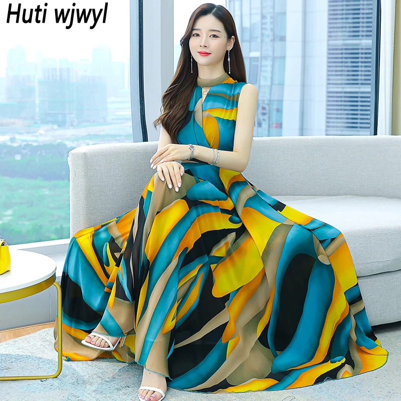Summer Print Chiffon Sleeveless Sexy Tank Dress Women Vintage Casual Boho Beach Sundress 2022 Elegant Bodycon Party Maxi Vestido
Summer Print Chiffon Sleeveless Sexy Tank Dress Women Vintage Casual Boho Beach Sundress 2022 Elegant Bodycon Party Maxi Vestido