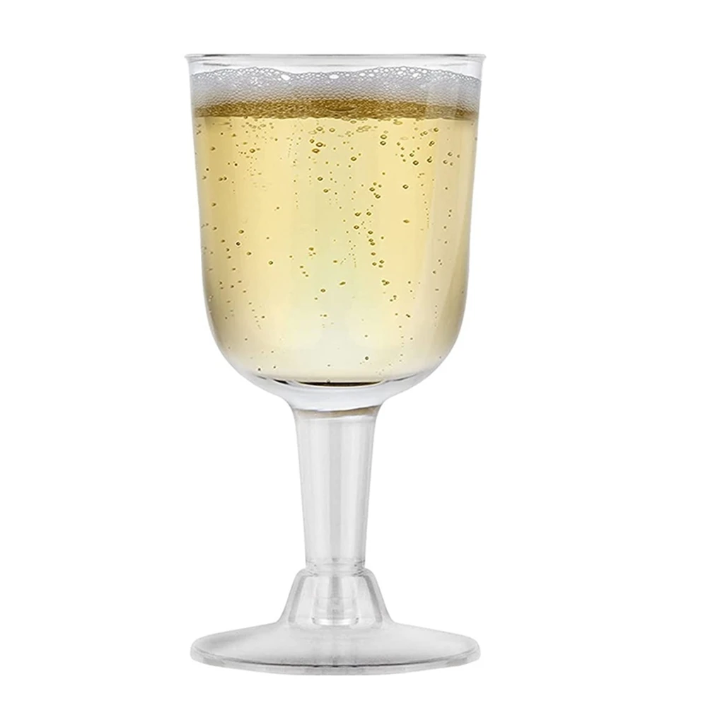 

Прозрачный пластиковый бокал для вина, пригодный для переработки, ударопрочный бокал для вина, одноразовые многоразовые чашки для шампанского, десерта, 12 шт.