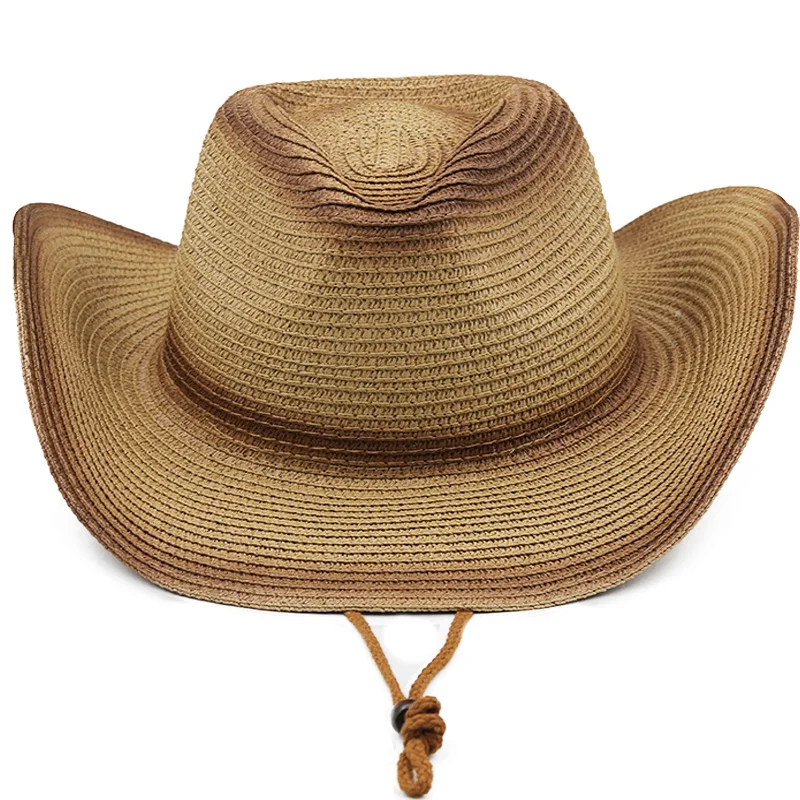 

Шляпа в ковбойском стиле для мужчин и женщин, уличная пляжная Панама с широкими полями, Соломенная Панама от солнца, в западном стиле, летняя