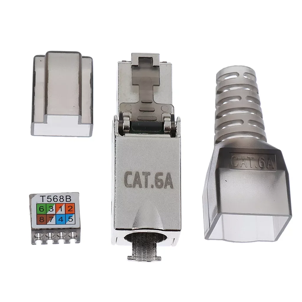 2023New 5x CAT6A Network Connector Modular Plugs Shielded Connectors Ethernet Cat7/CAT6A Field Assembly Plug, Shielded
2023New 5x CAT6A Network Connector Modular Plugs Shielded Connectors Ethernet Cat7/CAT6A Field Assembly Plug, Shielded