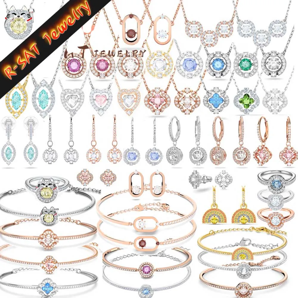 2023 New Trend Original Swa Bridal Jewelry Set Sparkling Dance Crystal Charms Round Necklace Earrings Ring Bracelet for Woman
2023 New Trend Original Swa Bridal Jewelry Set Sparkling Dance Crystal Charms Round Necklace Earrings Ring Bracelet for Woman