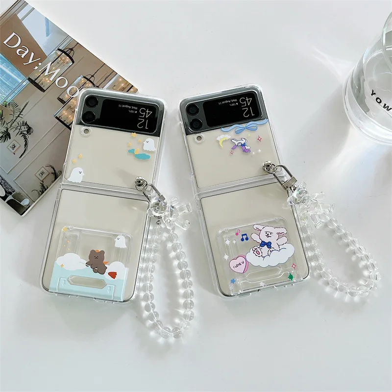 Cartoon Bear Chains Folding Phone Stand Case for Samsung Galaxy Z Flip 3 Z Flip 4 Hard Back Cover for ZFlip3 ZFlip4 Case Shell
Cartoon Bear Chains Folding Phone Stand Case for Samsung Galaxy Z Flip 3 Z Flip 4 Hard Back Cover for ZFlip3 ZFlip4 Case Shell