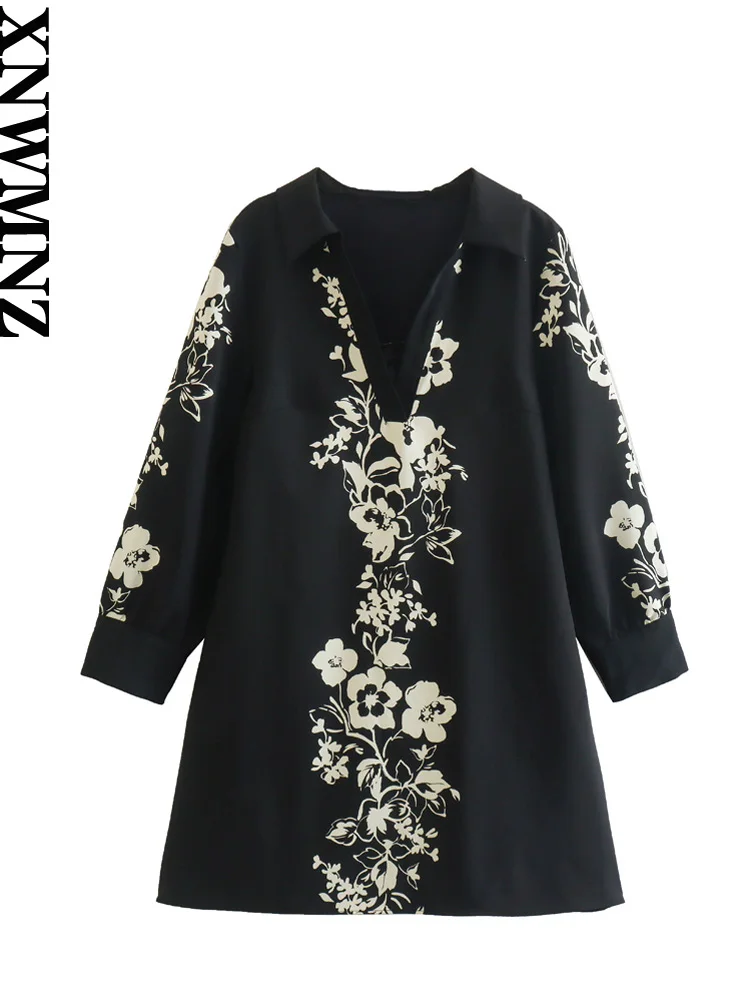 XNWMNZ Women Black Fashion Flower Print Casual Mini Dress Vintage V Neck Long Sleeve Kimono Loose A Line Female Chic Dresses
XNWMNZ Women Black Fashion Flower Print Casual Mini Dress Vintage V Neck Long Sleeve Kimono Loose A Line Female Chic Dresses