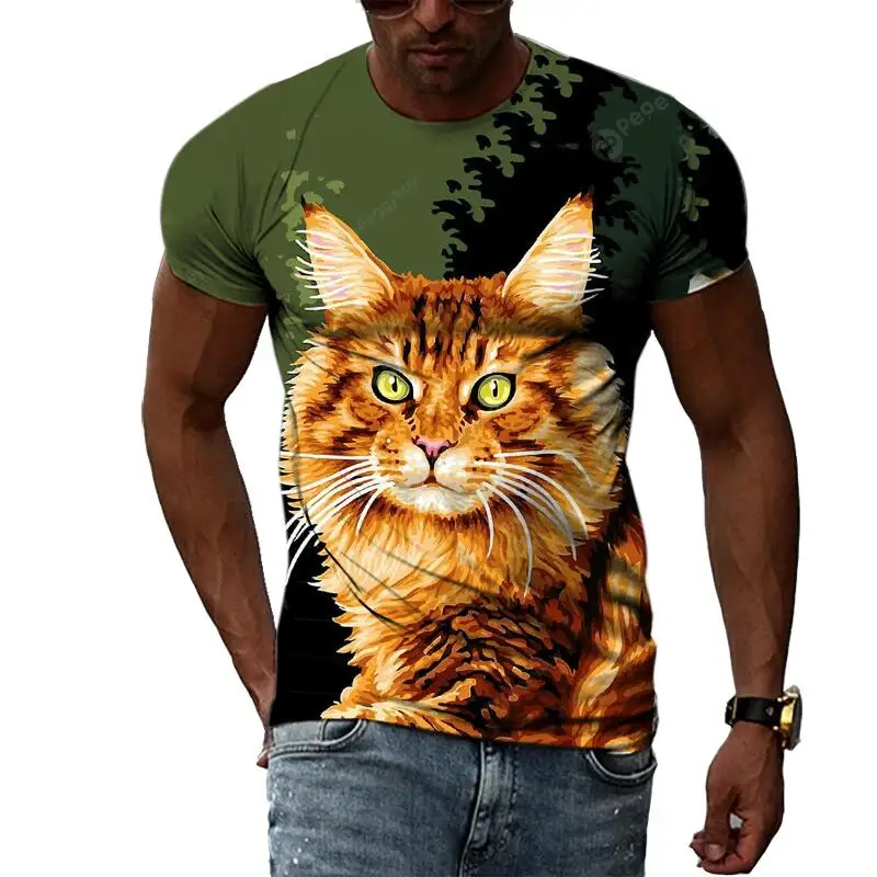 Summer Fashion Animal Graphic puss T Shirts For Men Casual 3D Print Tee Hip Hop Harajuku Personality Round Neck Short Sleeve Top 
Summer Fashion Animal Graphic puss T Shirts For Men Casual 3D Print Tee Hip Hop Harajuku Personality Round Neck Short Sleeve Top