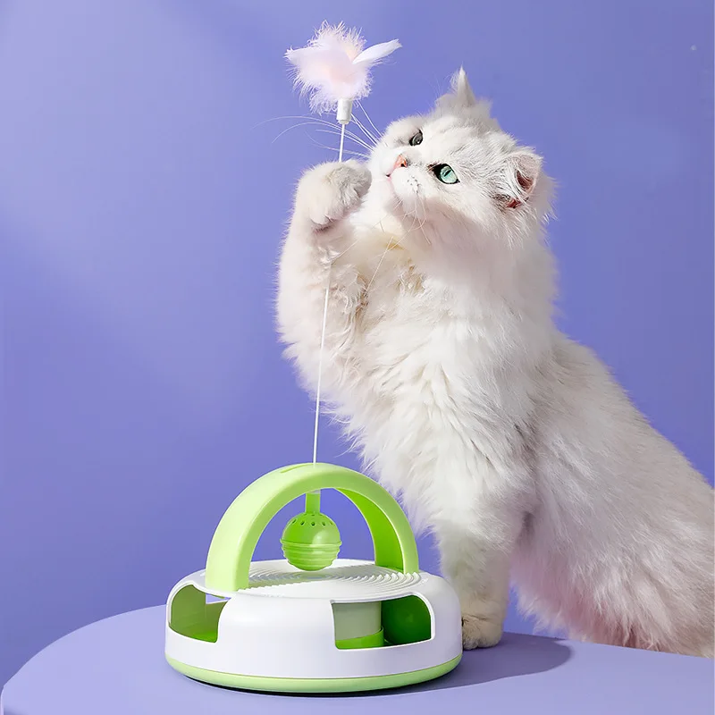 New Cat Toys Interactive Pet Toys Puzzle Cat Game Toys with Rotating Turntable Kitten Entertainment Cat Stick Pet Toys Supplies
New Cat Toys Interactive Pet Toys Puzzle Cat Game Toys with Rotating Turntable Kitten Entertainment Cat Stick Pet Toys Supplies
