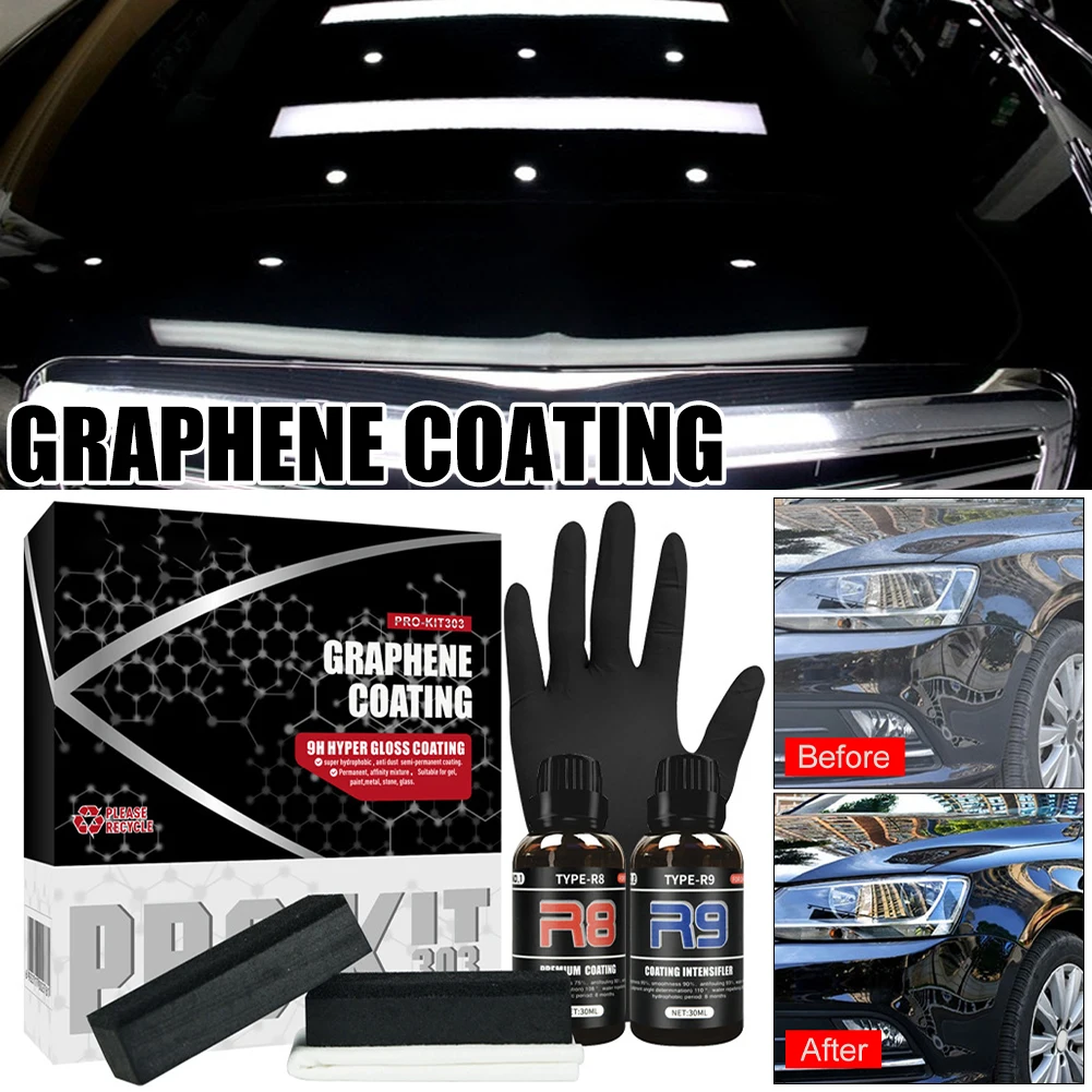 9H Car Waxing Paint Care Kit Auto Coating Heat Resistant Double Effect Super Hydrophobic Coating Liquid Automobile Accessories
9H Car Waxing Paint Care Kit Auto Coating Heat Resistant Double Effect Super Hydrophobic Coating Liquid Automobile Accessories