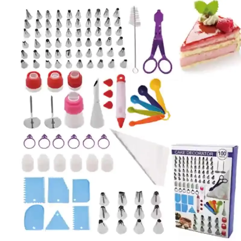 100 Piece Stainless Steel Cream Nozzle Kitchen Accessories Set Cake Decorative Baking Tool Set Metering Spoon Scraper
100 Piece Stainless Steel Cream Nozzle Kitchen Accessories Set Cake Decorative Baking Tool Set Metering Spoon Scraper