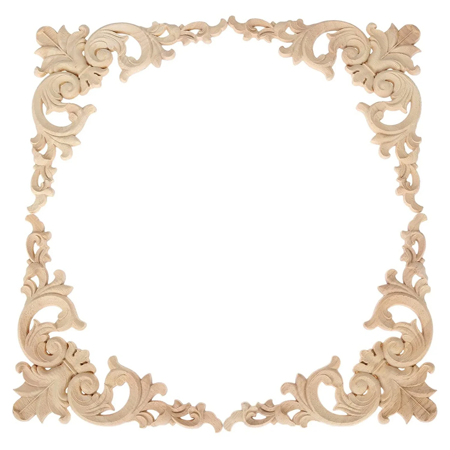 4Pcs Wood Carved Mouldings Corner Onlay Applique European Style Classic Furniture Home Decor 20X20cm
4Pcs Wood Carved Mouldings Corner Onlay Applique European Style Classic Furniture Home Decor 20X20cm