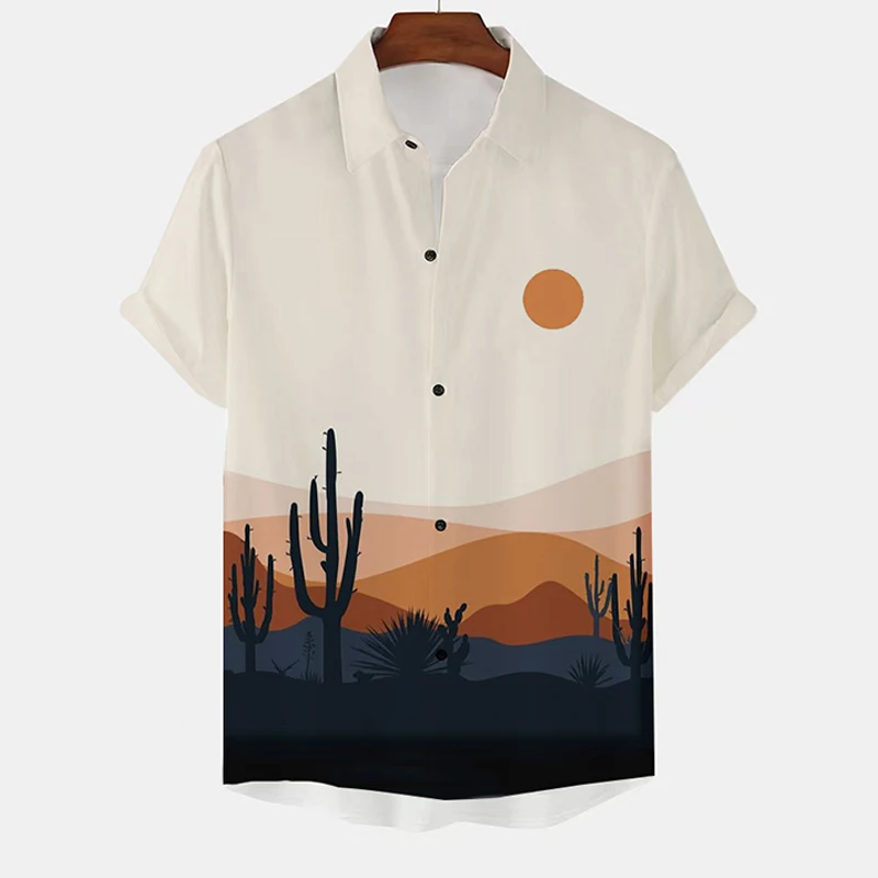 Sunrise Shirt For Men Fashion Short Sleeve Hawaiian Men's Shirt Lapel High-quality Men's Shirt Button Beach Vacation Blouse New
Sunrise Shirt For Men Fashion Short Sleeve Hawaiian Men's Shirt Lapel High-quality Men's Shirt Button Beach Vacation Blouse New