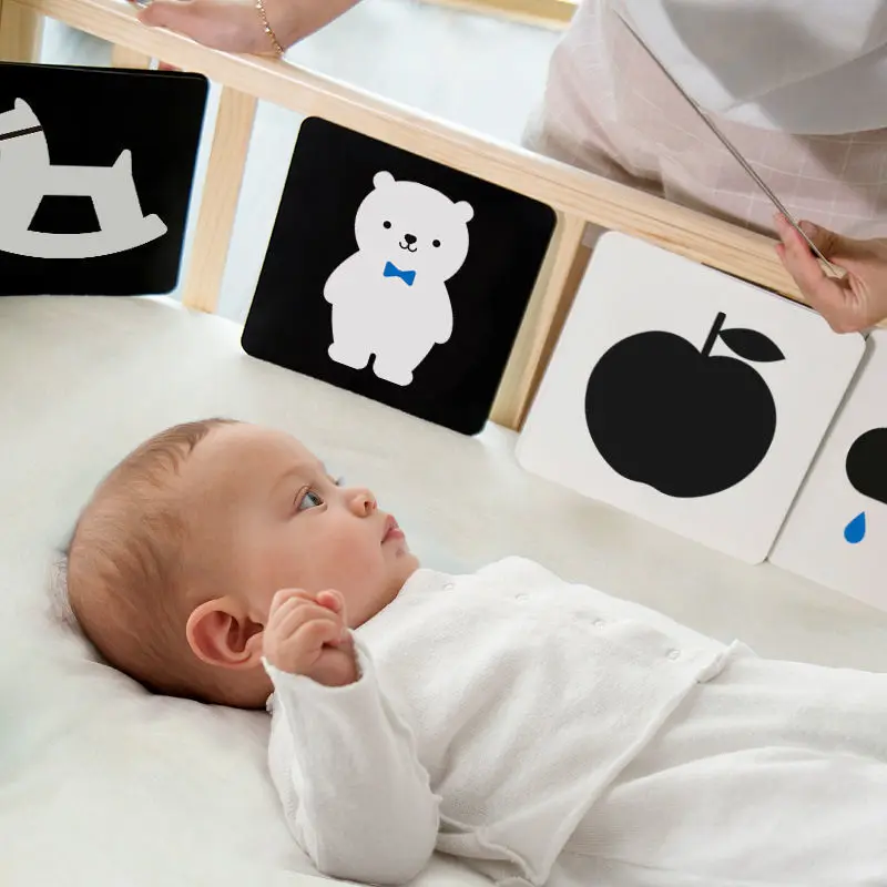 Montessori Baby Visual Stimulation Card Toys Black White Flash Cards High Contrast Visual Stimulation Learning Montessori Toys
Montessori Baby Visual Stimulation Card Toys Black White Flash Cards High Contrast Visual Stimulation Learning Montessori Toys