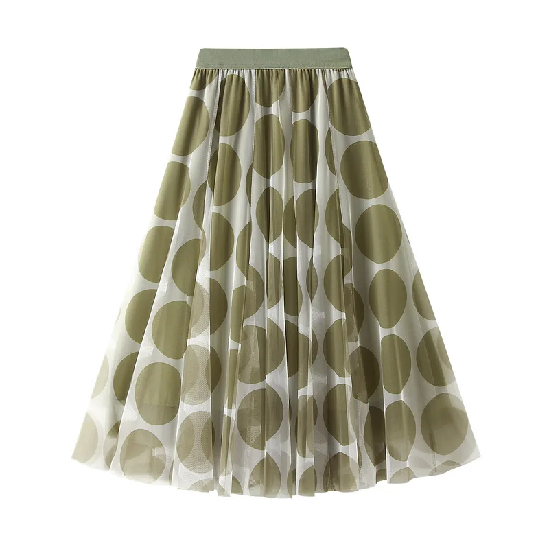 Spring Big Dotted Mesh Long Skirt Women's Summer A-line Pleated Skirt Pink Green Gray
Spring Big Dotted Mesh Long Skirt Women's Summer A-line Pleated Skirt Pink Green Gray