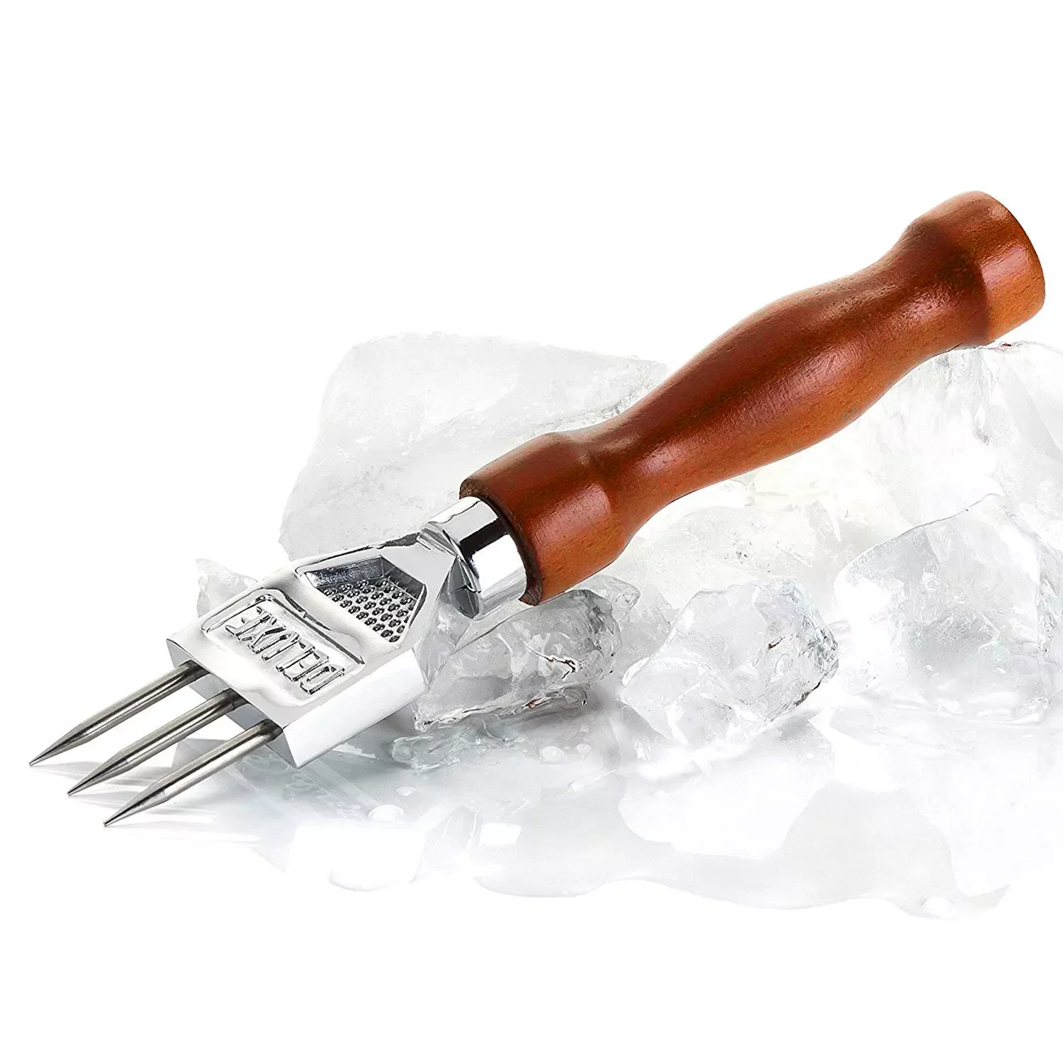 Ice Pick - Sturdy Ice Chipper With Solid Wood Handle, 304 Stainless Steel Three Pronged Ice Crusher for Cocktail Bartender
Ice Pick - Sturdy Ice Chipper With Solid Wood Handle, 304 Stainless Steel Three Pronged Ice Crusher for Cocktail Bartender