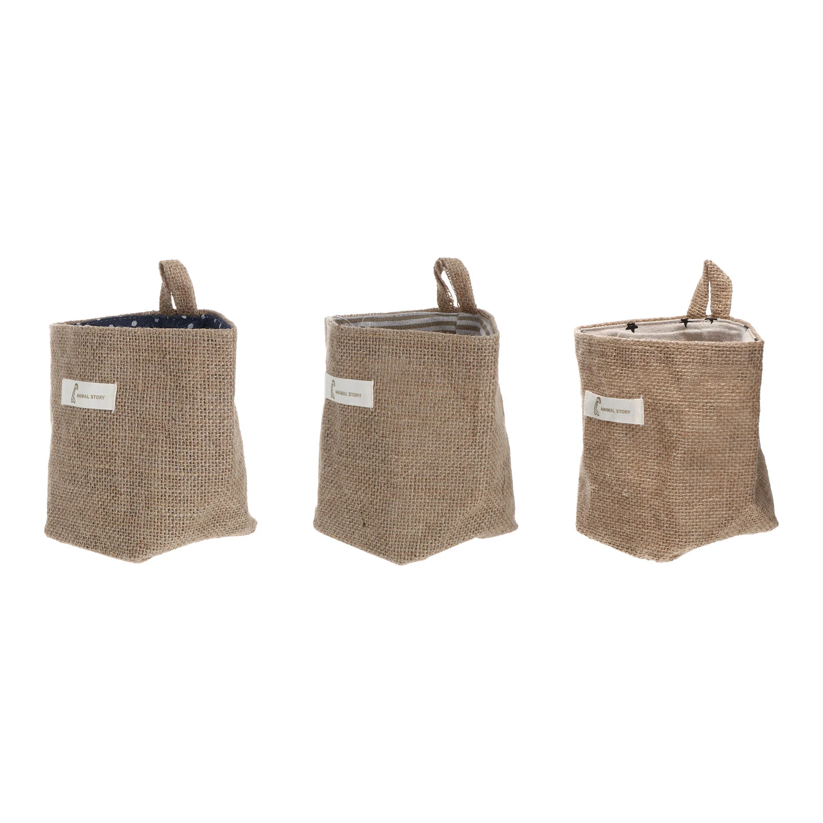 3pcs Cotton Linen Hanging Storage Bag Simple Practical Storage Container Sundries Bag
3pcs Cotton Linen Hanging Storage Bag Simple Practical Storage Container Sundries Bag