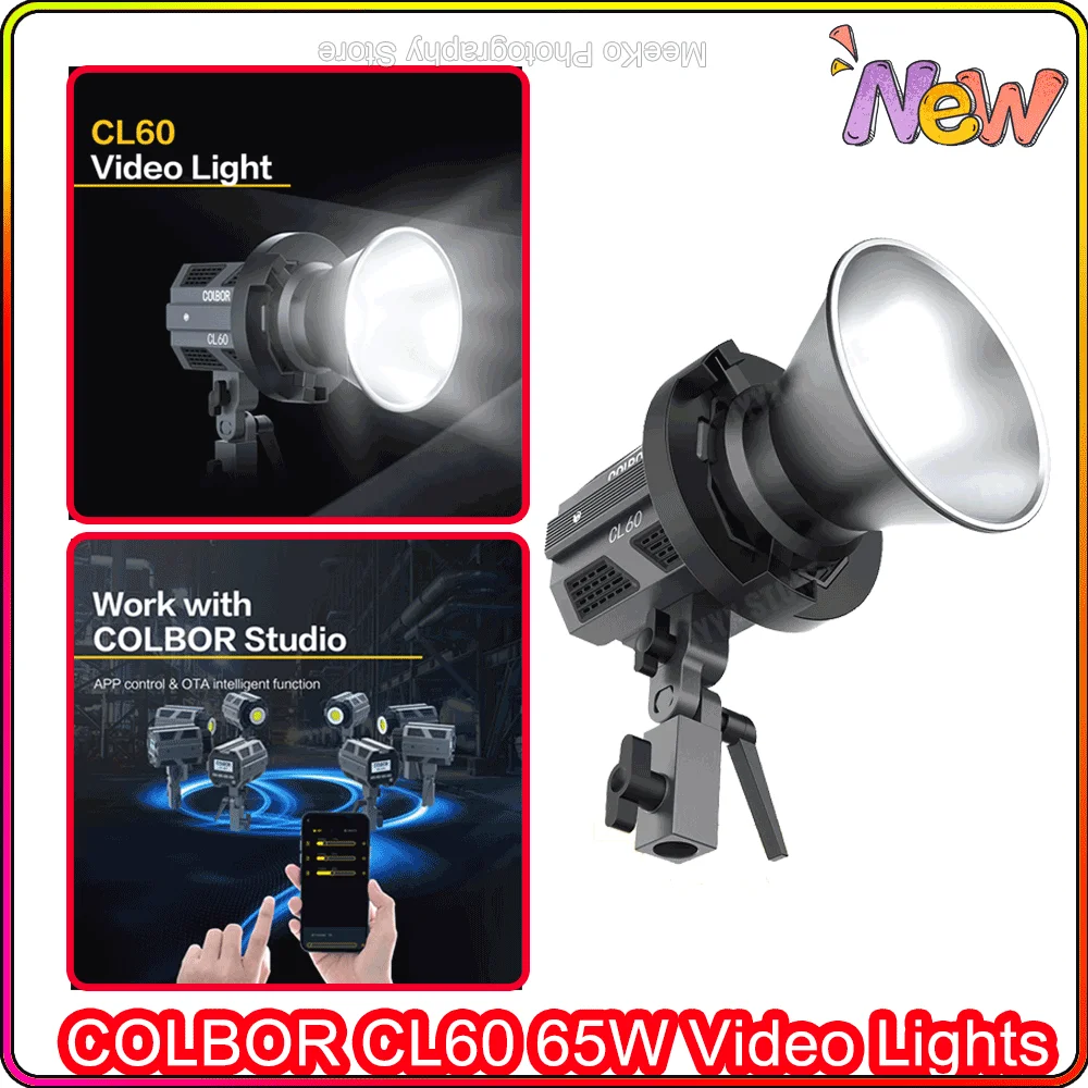 Портативный Студийный прожектор для видеосъемки COLBOR CL60 65W s 2700-6500K Bowens с управлением через приложение Synco
Портативный Студийный прожектор для видеосъемки COLBOR CL60 65W s 2700-6500K Bowens с управлением через приложение Synco