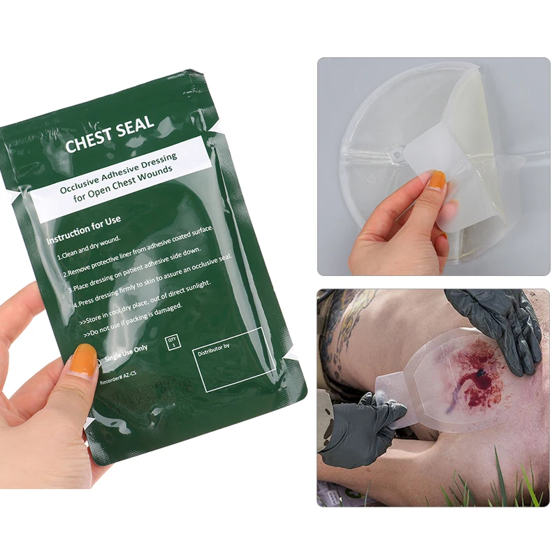 North American Rescue Hyfin Chest Seal Medical Chest Seal Vented Outdoor Useful Wound Emergency Dressing Bandage First Aid Kit
North American Rescue Hyfin Chest Seal Medical Chest Seal Vented Outdoor Useful Wound Emergency Dressing Bandage First Aid Kit