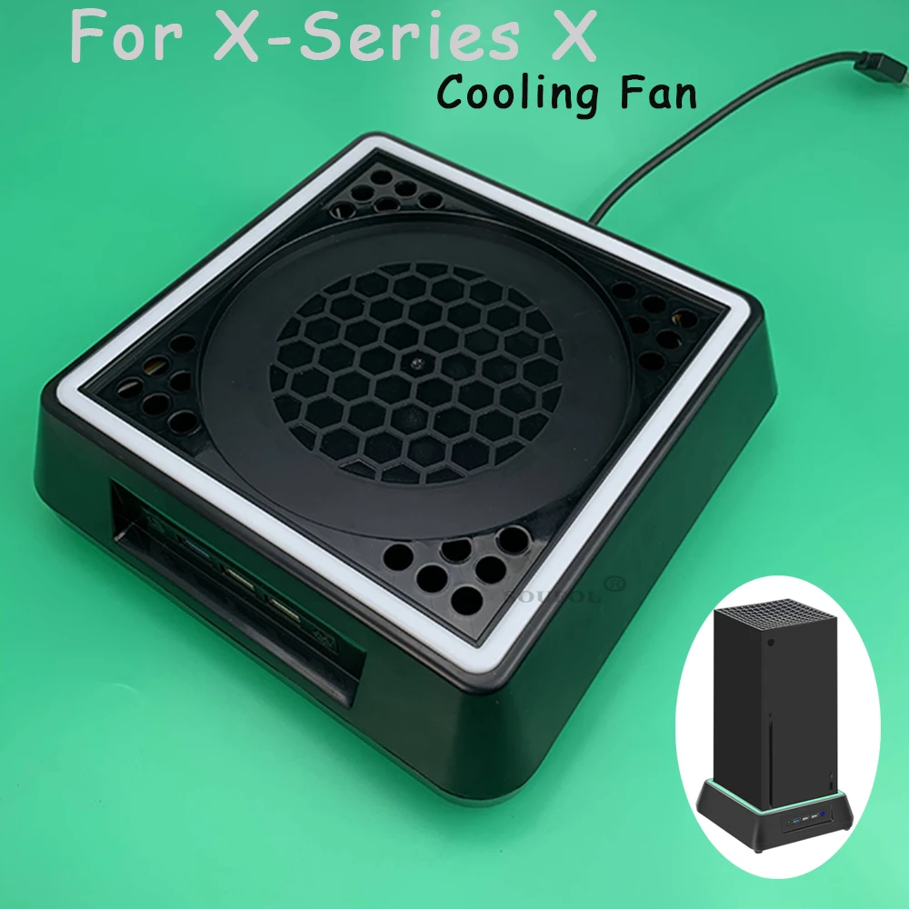 New 3 Speed Adjustable Game Console Cooling Fan Stand Mount Bracket Holder Dock Base Cradle For Xbox Series X with Led Light
New 3 Speed Adjustable Game Console Cooling Fan Stand Mount Bracket Holder Dock Base Cradle For Xbox Series X with Led Light