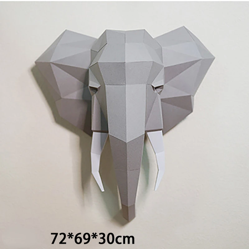 72cm Animal Elephant Head Paper Model Handmade DIY Origami Toys Living Room Room Wall Decorations Paper Art Christmas Gift Toys
72cm Animal Elephant Head Paper Model Handmade DIY Origami Toys Living Room Room Wall Decorations Paper Art Christmas Gift Toys