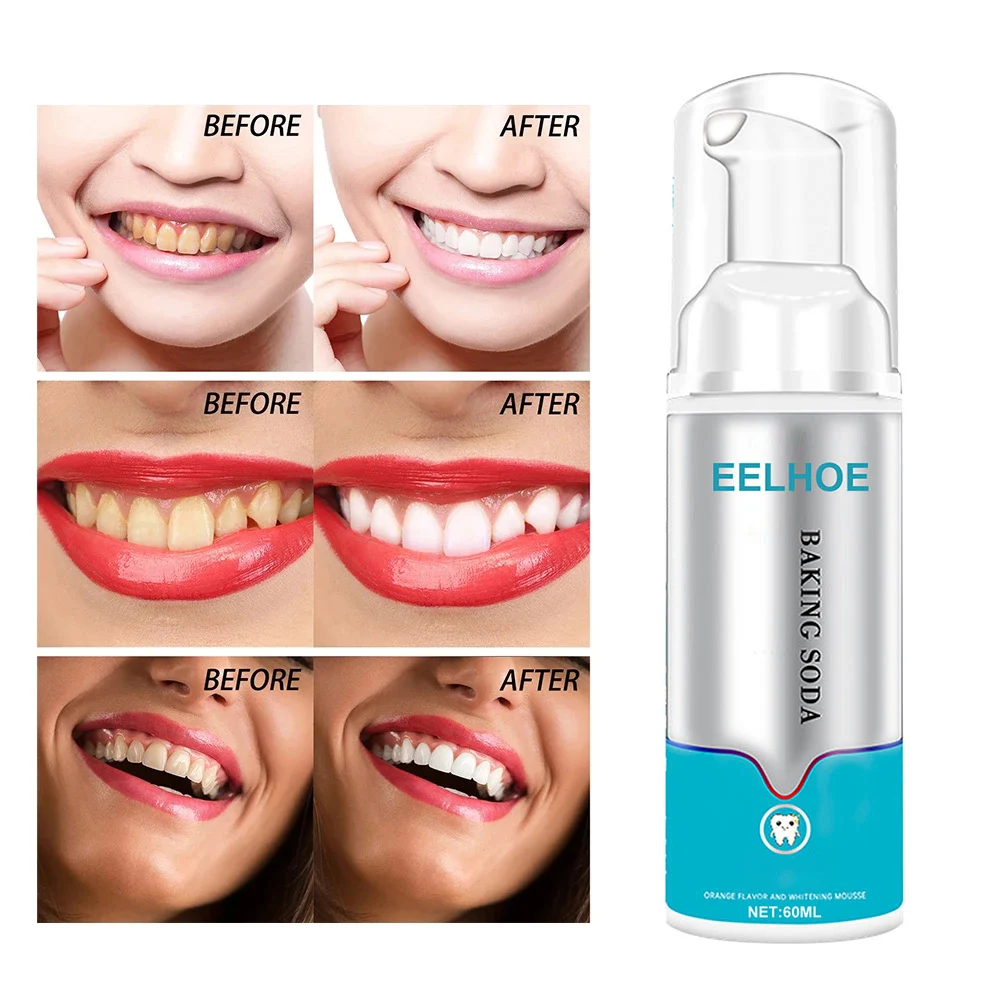 Baking Soda Teeth Whitening Mousse Brightify Deep Cleaning Foam Toothpaste Removes Stains Fresh Breath Dental Care Tools 60ml
Baking Soda Teeth Whitening Mousse Brightify Deep Cleaning Foam Toothpaste Removes Stains Fresh Breath Dental Care Tools 60ml