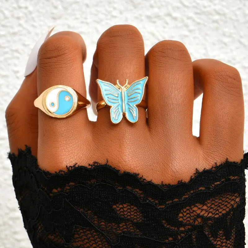 Blue Alloy Butterfly Gossip Fashion 2 Pcs/set Finger Rings Set Jewelry Accessories for Women
Blue Alloy Butterfly Gossip Fashion 2 Pcs/set Finger Rings Set Jewelry Accessories for Women
