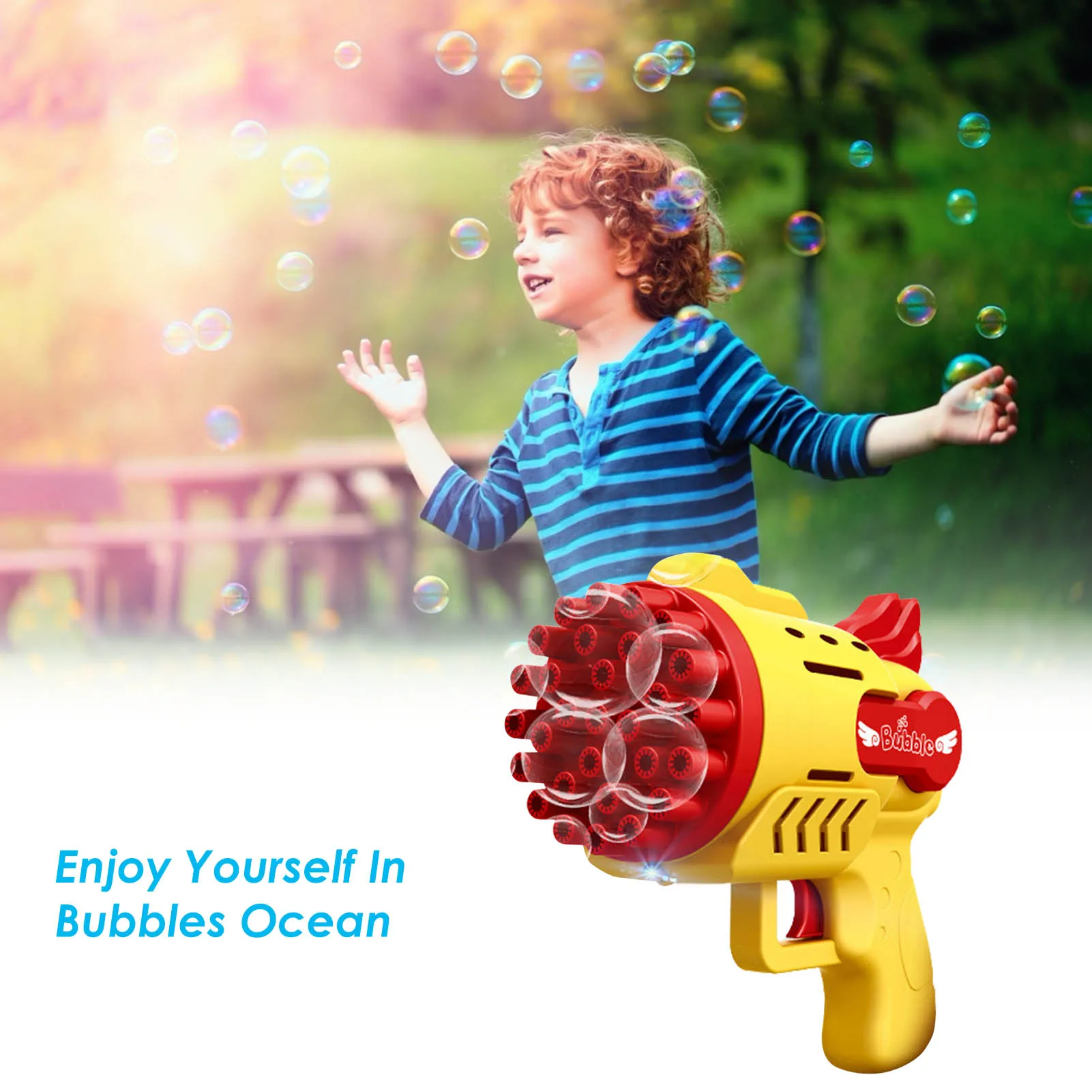 Bubble Maker Toy For Kids 29 Hole Bubble Blaster Toy Handheld Bubbles Maker Machine Toys Automatic Bubble Guns For Summer
Bubble Maker Toy For Kids 29 Hole Bubble Blaster Toy Handheld Bubbles Maker Machine Toys Automatic Bubble Guns For Summer