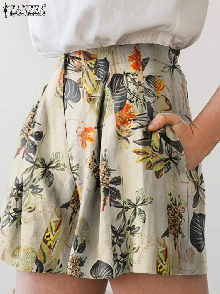 Casual Loose Cotton Beach Shorts 2022 ZANZEA Summer Women Vintage Floral Printed Shorts Elastic Waist Trousers Retro Home Wear 
Casual Loose Cotton Beach Shorts 2022 ZANZEA Summer Women Vintage Floral Printed Shorts Elastic Waist Trousers Retro Home Wear