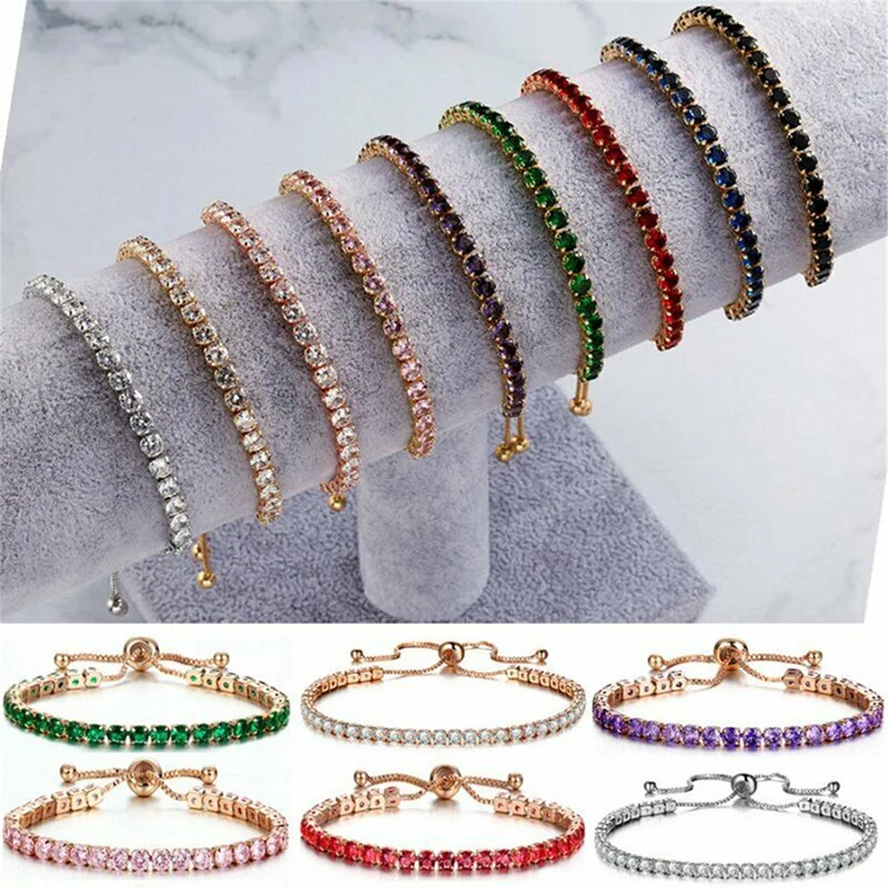 Fashion Charm CZ Tennis Bracelet for Women Crystal Zircon Jewelry Adjustable Gold Silver Color Box Chain Bracelets Gift
Fashion Charm CZ Tennis Bracelet for Women Crystal Zircon Jewelry Adjustable Gold Silver Color Box Chain Bracelets Gift
