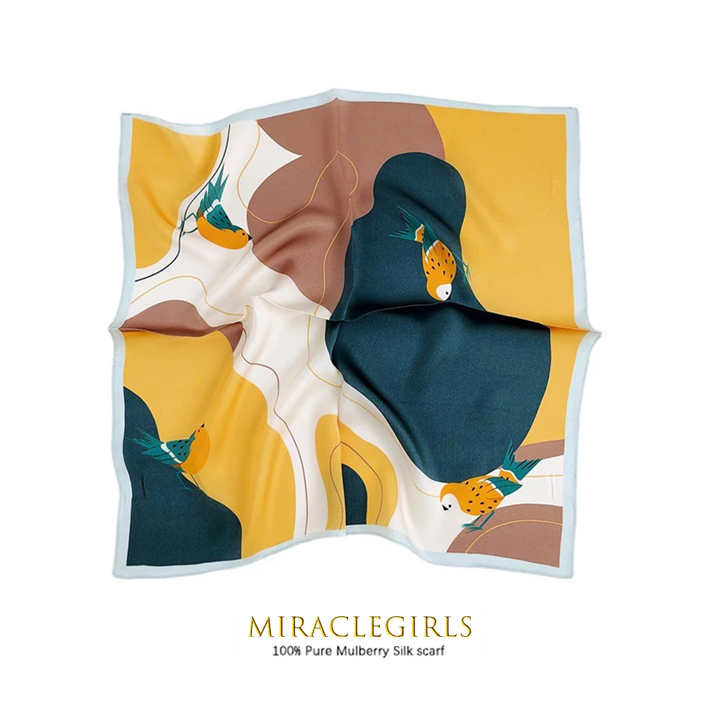 100% Pure Silk Scarf Women Neck Hair Band Foulard Square Small Headband 2021 Fashion Print Neckerchief Scarves Bandana 53*53cm
100% Pure Silk Scarf Women Neck Hair Band Foulard Square Small Headband 2021 Fashion Print Neckerchief Scarves Bandana 53*53cm