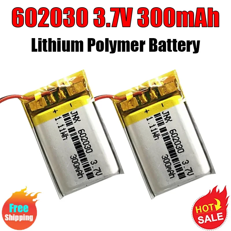 602030 3 7 V 300mAh литий-ионная аккумуляторная батарея реальной емкости для игрушек Φ