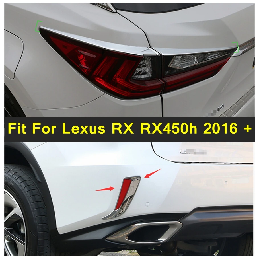 Chrome Exterior For Lexus RX RX450h 2016 - 2021 Rear Tail Light Taillight Lid Eyelid Eyebrow Cover Trim Fog Lamp Molding Garnish 
Chrome Exterior For Lexus RX RX450h 2016 - 2021 Rear Tail Light Taillight Lid Eyelid Eyebrow Cover Trim Fog Lamp Molding Garnish