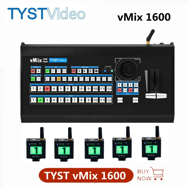 TYST vMix 1600 Switcher Control Panel with Wireless Tally Light Video Recording Switchboard for Vmix TV Broadcast Live Streaming
TYST vMix 1600 Switcher Control Panel with Wireless Tally Light Video Recording Switchboard for Vmix TV Broadcast Live Streaming