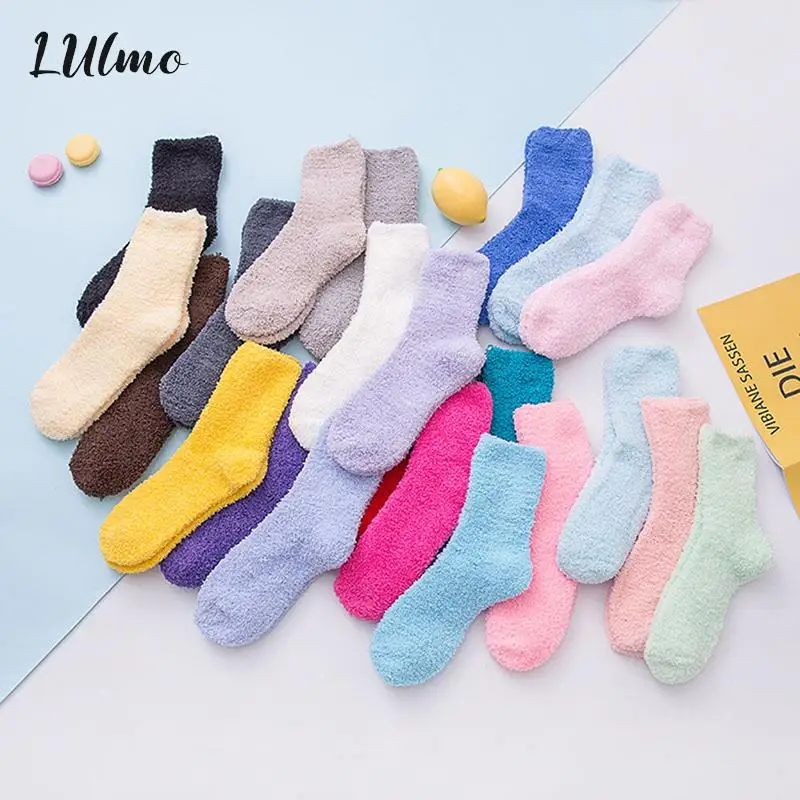 Women Coral Fleece Socks Winter Velvet Thick Thermal Candy Color Mid Socks Girls Cute Indoor Floor Warm Plush Socks
Women Coral Fleece Socks Winter Velvet Thick Thermal Candy Color Mid Socks Girls Cute Indoor Floor Warm Plush Socks