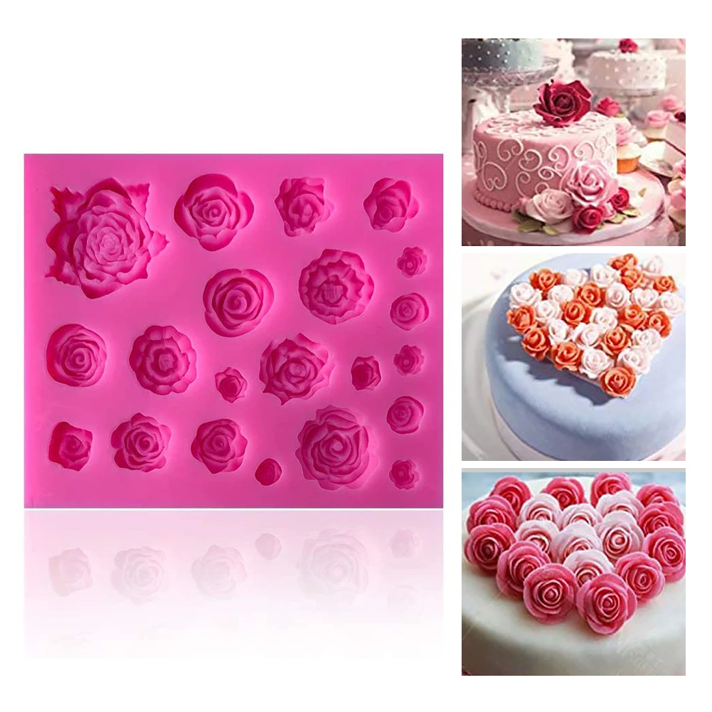 Rose Flower Silicone Molds Candy Polymer Clay Mold Chocolate Party Baking Wedding Cupcake Topper Fondant Cake Decorating Moulds
Rose Flower Silicone Molds Candy Polymer Clay Mold Chocolate Party Baking Wedding Cupcake Topper Fondant Cake Decorating Moulds