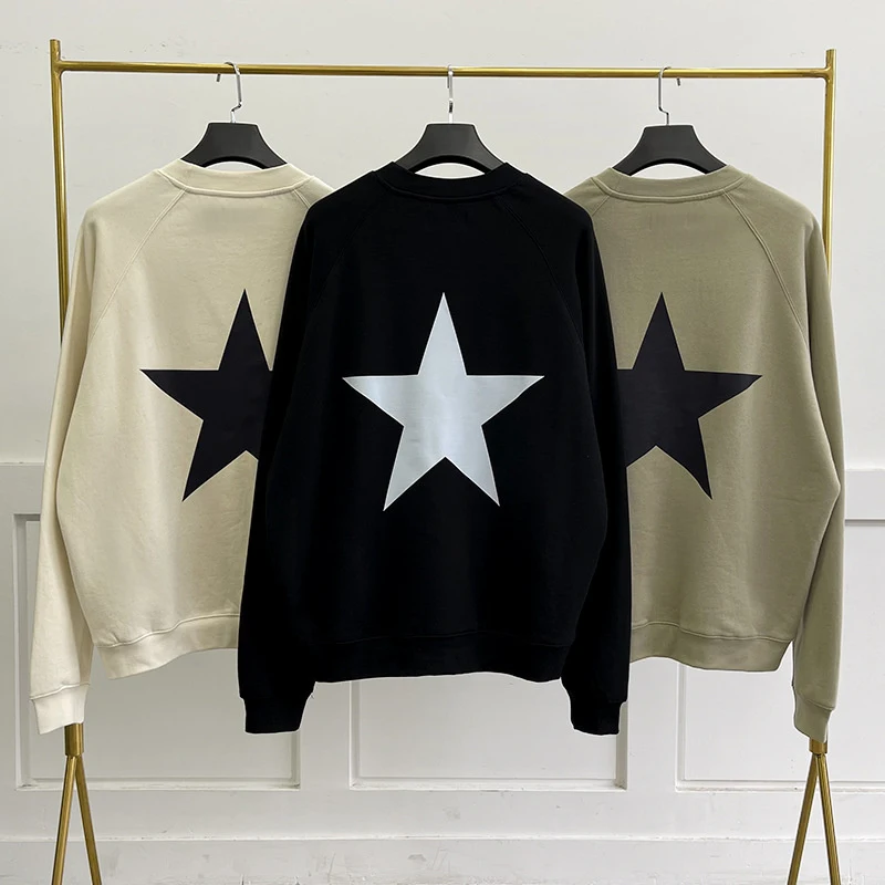 Essentials Men's Hoodie 100% Cotton High Quality 1:1 Back Star Print Hip Hop Loose Unisex O-Neck Sweater Sweatshirt
Essentials Men's Hoodie 100% Cotton High Quality 1:1 Back Star Print Hip Hop Loose Unisex O-Neck Sweater Sweatshirt