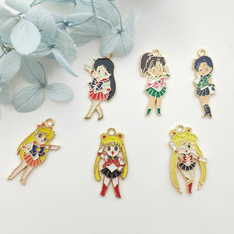 10pcs Alloy Dripping Charm Pendant Necklace Keychain Pendant Earrings DIY Japanese Cartoon Anime Girl Handmade Keychain Necklace 
10pcs Alloy Dripping Charm Pendant Necklace Keychain Pendant Earrings DIY Japanese Cartoon Anime Girl Handmade Keychain Necklace