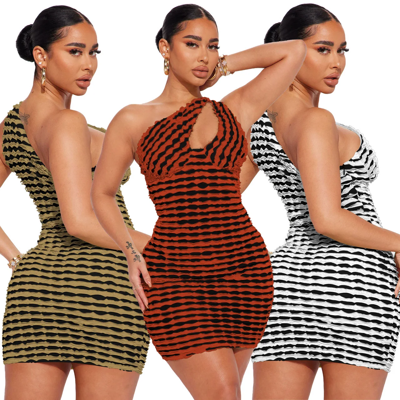 Striped Inclined Shoulder Sexy Bodycon Dresses Women 2023 Summer Fashion Backeless Party Night Birthday Elegant Dress Vestidos
Striped Inclined Shoulder Sexy Bodycon Dresses Women 2023 Summer Fashion Backeless Party Night Birthday Elegant Dress Vestidos