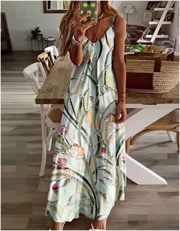 Print Women Sundress Summer Fashion Long Dress Elegant Ladies Maxi Dresses Summer Dress Women 2022 knee length skirt
Print Women Sundress Summer Fashion Long Dress Elegant Ladies Maxi Dresses Summer Dress Women 2022 knee length skirt